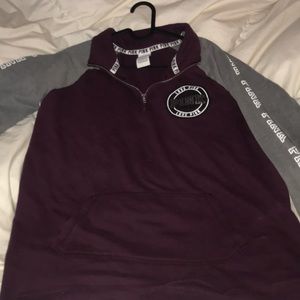 pink pullover sweatshirt